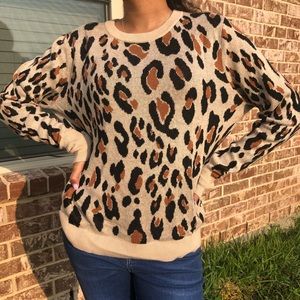 Cheeta  Print Sweater
